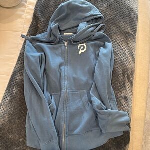 Blue peloton zip up